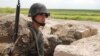 Nagorno-Karabakh -- An Armenian soldier on a frontline position east of Karabakh, 14May2010.