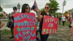 Жители Гуама выступают за мир в связи с заявлениями Северной Кореи и Трампа (видео)