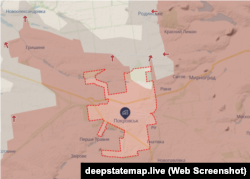 Покровськ на мапі DeepState станом на 28 квітня 2026 року