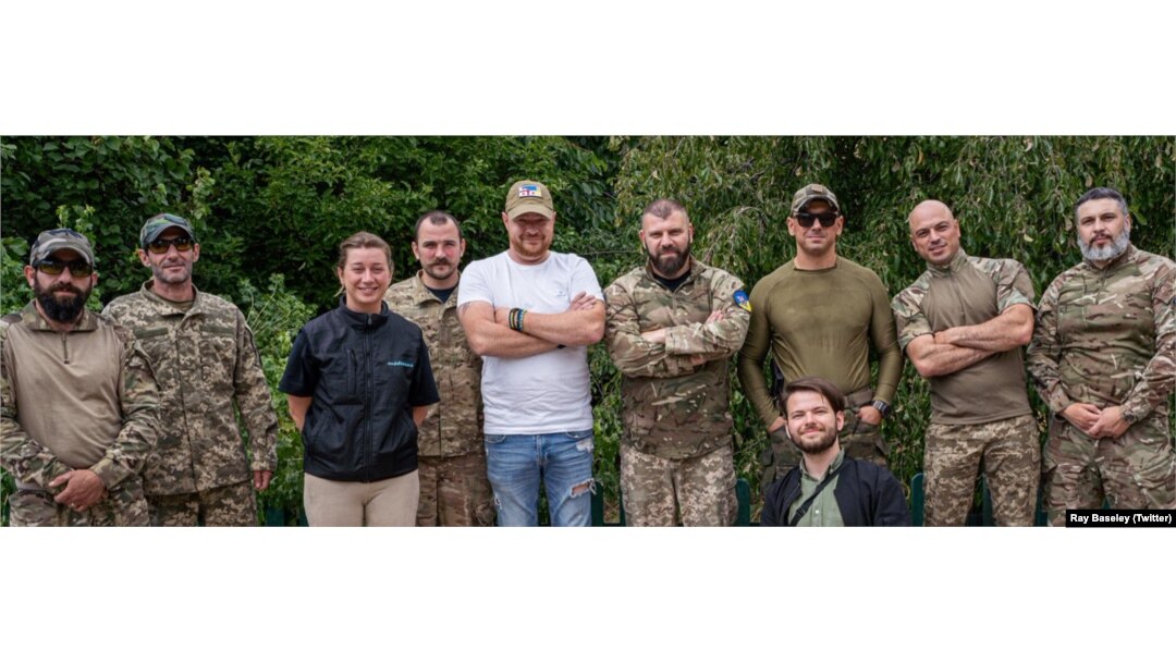 Журналист и члены «Грузинского легиона»