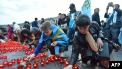 Під час вшанування пам’яті жертв депортації кримськотатарського народу в Києві 18 травня 2016 року