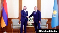Նիկոլ Փաշինյան, Նուրսուլթան Նազարբաև, 28-ը սեպտեմբերի, 2018թ. 