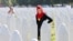 A Bosnian woman searches for her family members as she walks among the grave stones of victims during memorial ceremony last month marking the 31st anniversary of the Srebrenica genocide in Potocari, Bosnia-Herzegovina. 