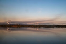 Норильск, разлив нефти на озере Пясино