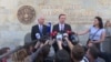 Kosovo: US senators, Chris Murphy and Ron Jonson during a press conference in Pristina 