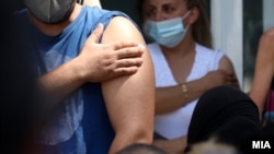 Вакцинација против ковид во Скопје