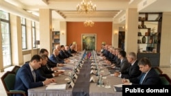 Armenia- A joint session of the Armenian and Azerbaijani government commissions on border delimitation in Aghveran, April 29, 2026. 