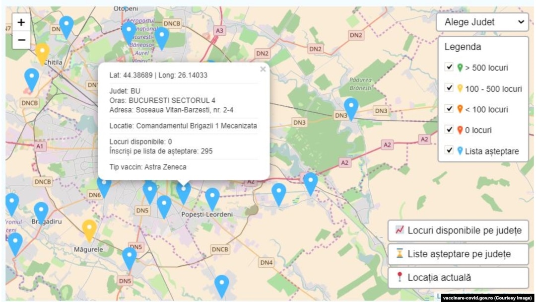 Oamenii care vor să se vaccineze în București cu AstraZeneca sunt pe liste de așteptare.