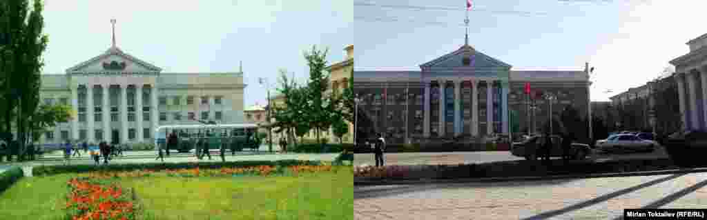 Фрунзе-Бишкек. Фрунзенский горисполком, а сейчас мэрия Бишкека.