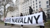 Акция за освобождения Алексея Навального в Лондоне, апрель 2021