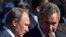 Russian President Vladimir Putin (left) and Defense Minister Sergei Shoigu