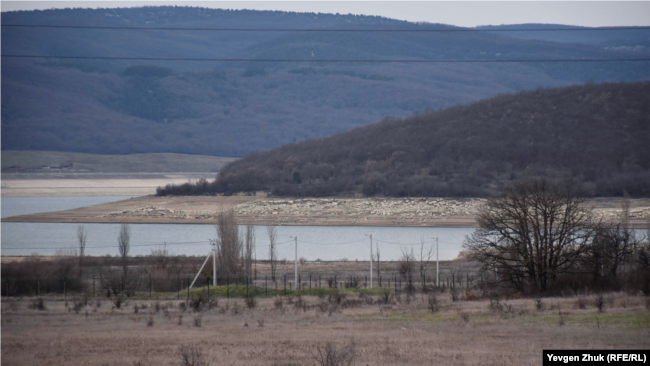 Чернореченское водохранилище, январь 2021 года