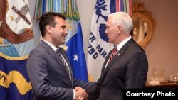 Средба на премиерот Зоран Заев со потпретседателот на САД, Мајк Пенс во Вашингтон 20.09.2018.