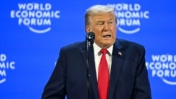 Presidenti amerikan, Donald Trump gjatë fjalimit në Davos.