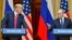 Președintele SUA, Donald Trump împreună cu omologul sau rus, Vladimir Putin, la o conferință de presă comună la Helsinki. Iulie 2018.
