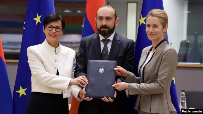 Brüsseldə Aİ-Ermənistan Strateji Tərəfdaşlıq Gündəliyinin imzalanması. 2 dekabr 2025