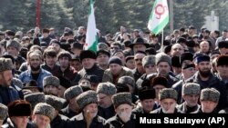 Акция протеста на площади в Магасе, 26 марта 2019 г.