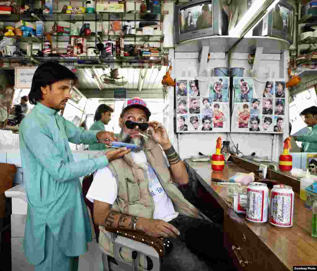 &quot;Just a Trim,&quot; a photo in the &quot;Afghan by Blood, Redneck by the Grace of God&quot; photo project, which is a bicultural adventure bringing the Confederate South to Kabul city