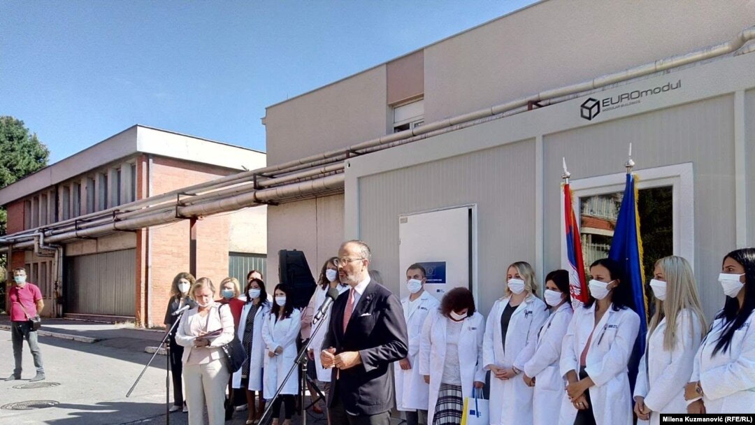 Ambasador EU u Srbiji Sem Fabrizi, Valjevo, 24. septembar 2020.
