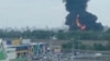 Fuel tank at oil depot on fire in Russia's Voronezh