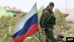 Российский солдат в Цхинвали, Южная Осетия. Август 2008