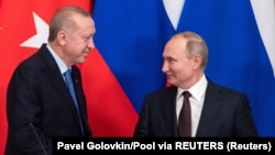 Президент Турции Реджеп Эрдоган и президент России Владимир Путин