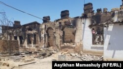 Последствия взрыва склада боеприпасов в городе Арысь