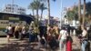 Egypt -- Tourists depart from a hotel in the Red Sea resort of Hurghada, January 9, 2016. 