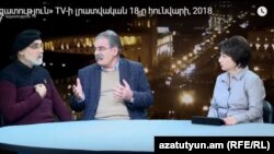 Վահրամ Մարտիրոսյանը և Հակոբ Մովսեսը «Ազատության» տաղավարում, 18-ը հունվարի, 2018 թ․ 