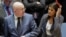 U.S. Ambassador to the United Nations Nikki Haley and Russian Ambassador Vasily Nebenzya