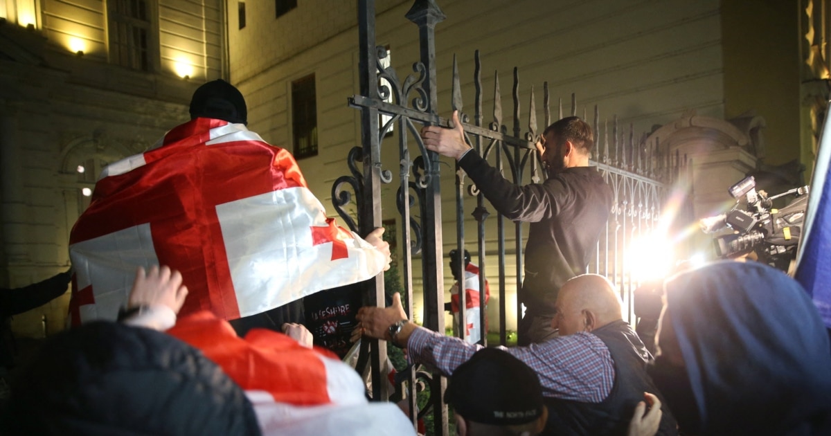 Georgian Police Deploy Pepper Spray, Water Cannons As Thousands Protest In Tbilisi