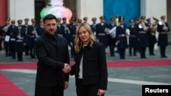 Susret ukrajinskog predsjednika Volodimira Zelenskog i talijanske premijerke Giorgije Meloni, Rim, 9. prosinca 2025.