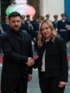 Украинскиот премиер Володомир Зеленски и италијанската премиерка Џорџа Мелони