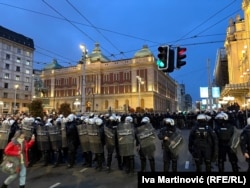 Policija ispred Rektorata Univerziteta u Beogradu, 31. mart 2026.