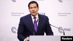 Secretarul de stat american Marco Rubio vorbește la Conferința de securitate de la München.