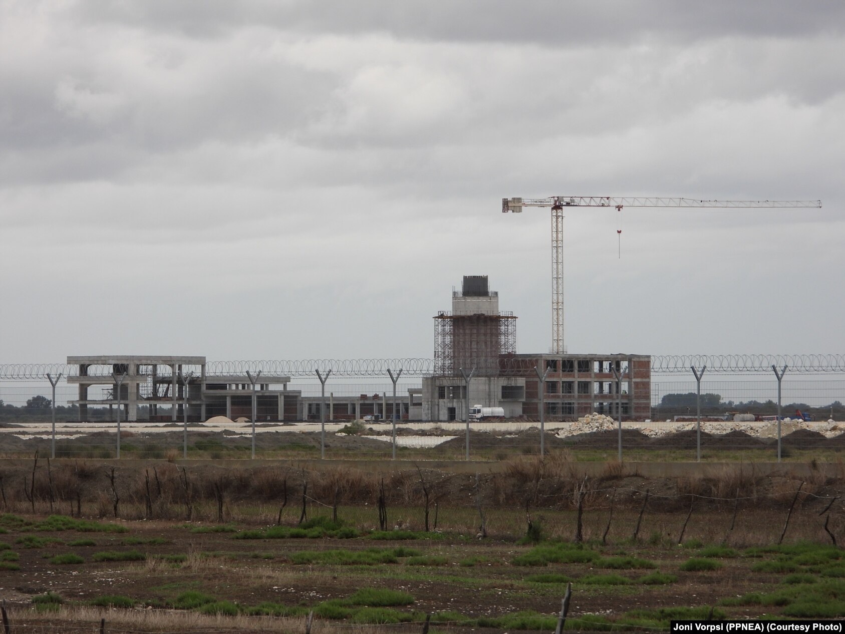 Zona e ndërtimit të Aeroportit të Vlorës.