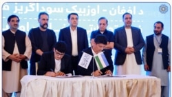 آرشیف: تصویر از جریان امضای یک قرارداد میان سکتور خصوصی ازبیکستان و افغانستان در جولای ۲۰۲۶