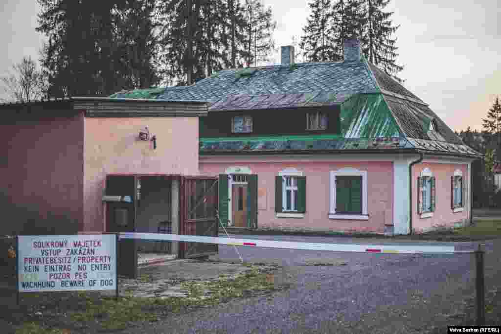 The lodge and the chateau are currently private property and guarded.