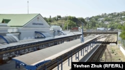 Железнодорожный вокзал Севастополя, архивное фото