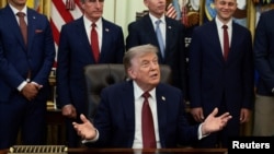 US President Donald Trump at the White House on July 24.