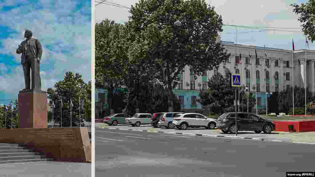 Площадь с Лениным в центре выглядит так же, как и 1987-м. В бывшем здании областного исполкома с момента образования в 1991 году Крымской автономии функционировал Совет министров АРК. После аннексии Крыма здесь собирается российское правиительство полуострова