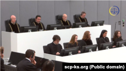 Trupi gjykues në Gjykatën Speciale në Hagë, më 16 shtator 2026.