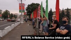 „Lanțul solidarității” la Minsk, 18 iunie 2020.