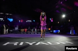 Coco Gauff după triumful de la WTA Finals.