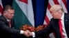 Jordanian King Abdullah II and U.S. President Donald Trump meet at the UN on September 20, 2017.