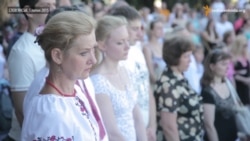 Первую годовщину освобождения Славянска отметили митингом (видео)