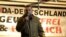 Lutz Bachmann, leader of the PEGIDA-nın Drezdendə aksiyası zamanı, 26 oktyabr, 2015