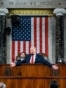 TOPSHOT - US President Donald Trump delivers the first State of the Union address of his second term to a joint session of Congress in the House Chamber of the United States Capitol in Washington, DC, on February 24, 2026. (Photo by Kenny HOLSTON / POOL /