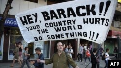 Protesti protiv posjete Bracka Obame