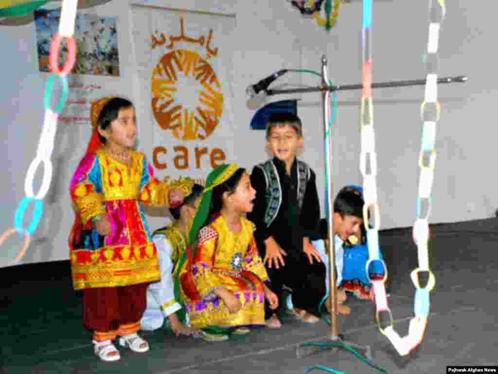 A plea from Afghanistan's war orphans - Most of the children taking part are among Afghanistan's thousands of war orphans and street-working children. This orphanage is decorated with paintings and graffiti symbolizing peace.